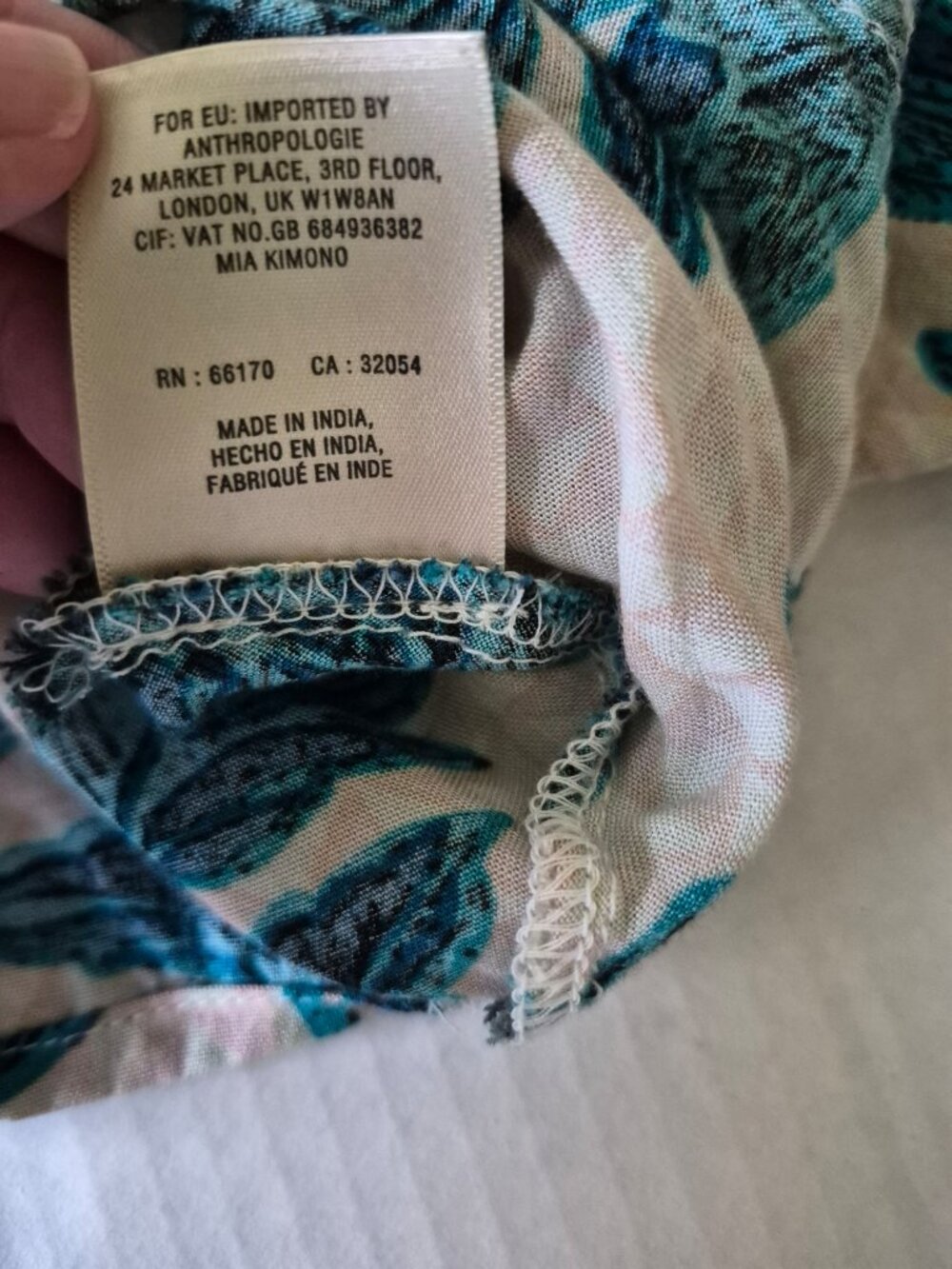 Andersen  & Lauth Floral Viscose Cocoon Open Cardigan OS - Picture 13 of 16